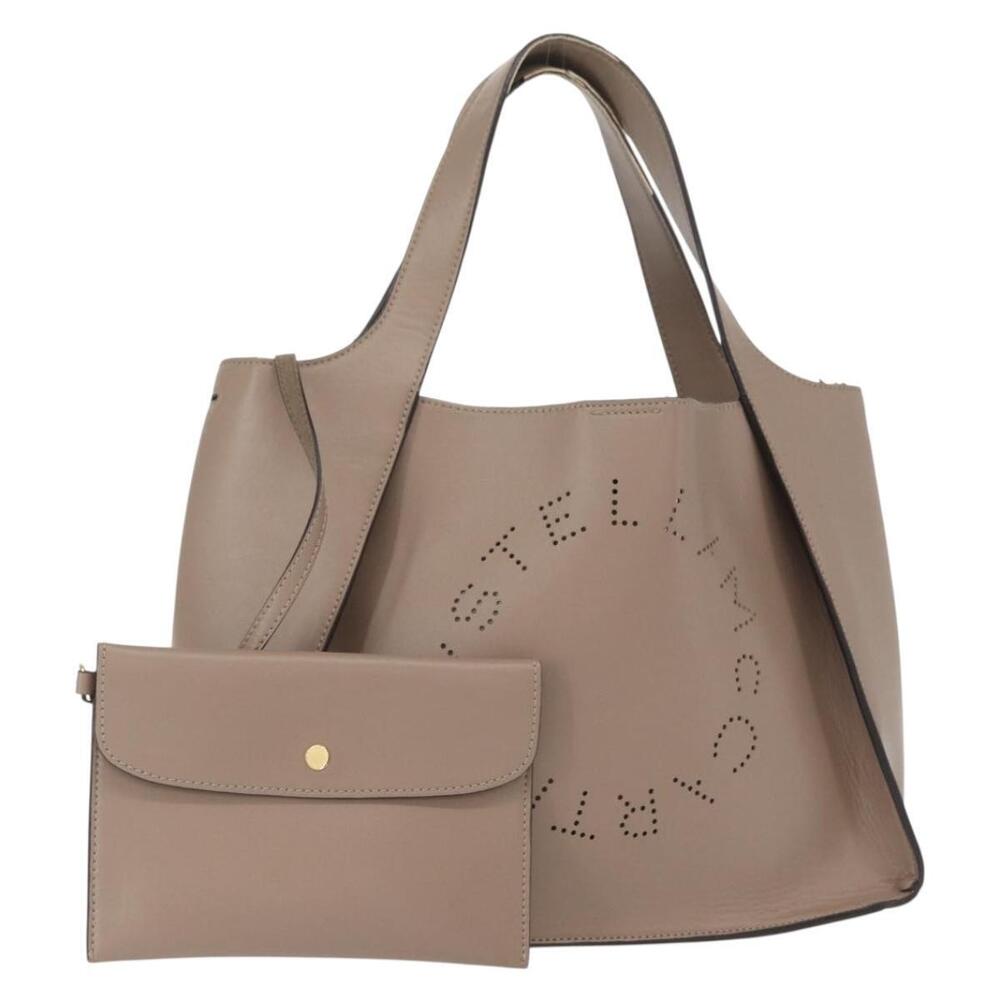 Stella MacCartney Hand Bag polyester Beige Auth 160134